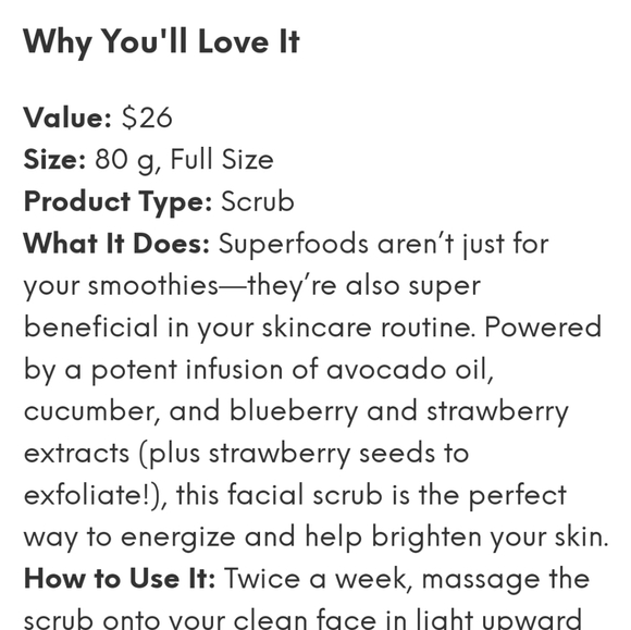 Girlactik Fruit Superfood Sugar Face Scrub NIB NEW IN BOX SLDB - Picture 7 of 8